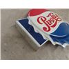 Image 8 : Pepsi Cola Bottle Cap Shaped 2 Sided Metal Flange Sign, Made in England 16'' x 14'' 