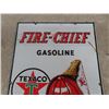 Image 2 : 1947 Texaco Fire Chief Porcelain Pump Sign 12'' x 18'' 