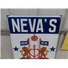 Image 2 : 1951 Neva's Koffie Heavy Porcelain Sign Made in ?Belgium 17'' x 25'' 