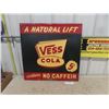 Image 1 : Vess Cola Metal Embossed Sign 26'' x 26''