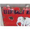 Image 2 : Standard Vacuum Oil Company Heavy Porcelain Elephant Kerosene Double Sided Flange Sign 24'' x 18'' 