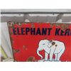 Image 8 : Standard Vacuum Oil Company Heavy Porcelain Elephant Kerosene Double Sided Flange Sign 24'' x 18'' 