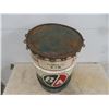 Image 2 : British American Oil Company 100 LBS Grease Tin with Lid 23'' Tall x 13 1/2'' Diameter 