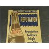 Image 2 : Pepsi Cola Cardboard Advertising Sign with Bottle 16'' x 8'' 