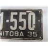 Image 8 : 1935 + 1937 Manitoba License Plates- Nice Original Paint