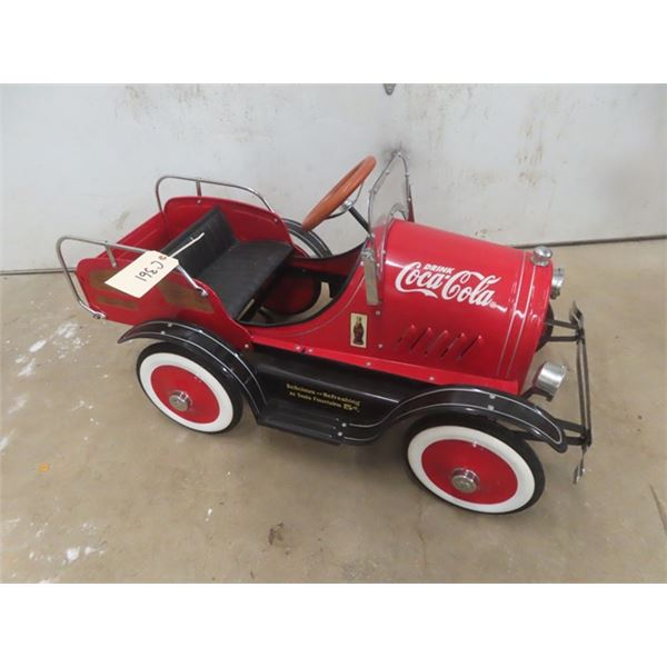 Modern Coca-Cola Pedal Car- Pressed Steel 21"×23"×43"