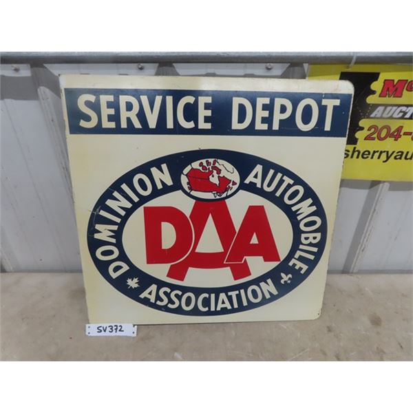 Dominion Automobile Association Metal Double Side Flange Sign 2" x 19.5" x 20" 