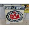 Image 1 : Dominion Automobile Association Metal Double Side Flange Sign 2" x 19.5" x 20" 