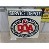 Image 1 : Dominion Automobile Association Metal Double Side Flange Sign 2" x 19.5" x 20" 