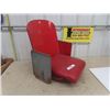 Image 2 : Vintage Winnipeg Arena Red Seat- Has Cushioned Bottom - Bobby Hull's Seat #9