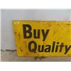 Image 2 : Quaker State Motor Oil Tin Sign - with Heavy Wood Back 36"×94"