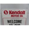 Image 2 : Kendall Motor Oil ' Welcome to Our Service Department ' Embossed Metal Sign 18"×24" - White Backgrou