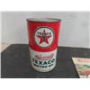 Image 2 : Texaco Improved Motor Oil 1 Quart Oil Tin - Canadian with US Map