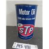 Image 2 : STP Motor Oil 1 Imperial Quart Metal Can with French + English- Full of Contents