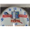 Image 3 : General Motors Factory Approved Parts + Accessories 15" Pam Clock- Glass Face- Works + Lights Up