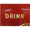 Image 2 : Vintage Drink Coca-Cola 24" Button Metal Sign- Red Background has been Repainted