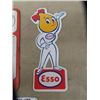 Image 3 : Modern Tin Texaco Thermometer 6"×15.5"  + Cardboard Esso Oil Girl