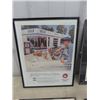 Image 2 : 4 Assorter Service Station Framed Ads: Texaco, Gulf, Bridgestone, BA - Largest 12.5"×15.5"