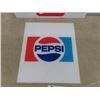 Image 2 : Pepsi + 7Up Plastic Advertising Signs From Drink Machines: 16"×18" & 10"×23"