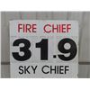 Image 2 : Texaco Fire Chief + Sky Chief Service Station Price Reader Sign- Metal with 2 Side Panels + Changeab