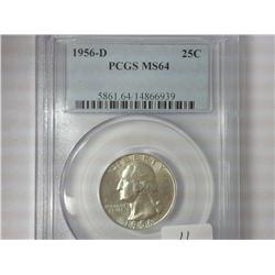 1956-D Washington Quarter PCGS MS64