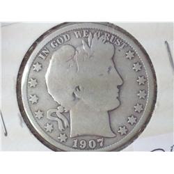 1907-O Barber Half Dollar