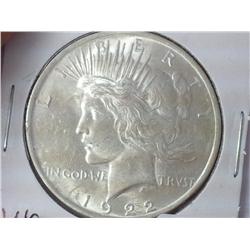 1922 Peace Silver Dollar (UNC)