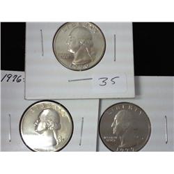 1970-S, 76-S And 79-S Washington Quarters