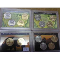 4 Westward Journey Nickel Sets (UNC)