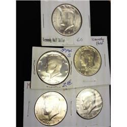 1973-D, 74-S, 80, 81 And 82 Kennedy Halves (UNC)