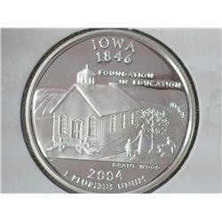 2004-S Iowa Silver Quarter (Gem Proof)