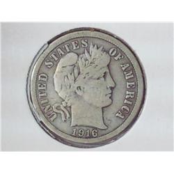 1916 Barber Dime (Fine)