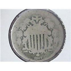 1867 Shield Nickel