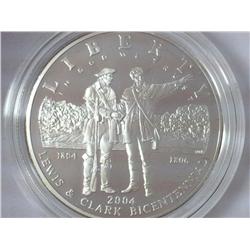 2004 Lewis And Clark Proof Silver Dollar