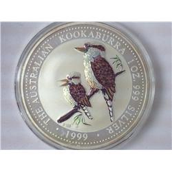 1999 Australian Kookaburra (Colorized) 1 Oz Silver