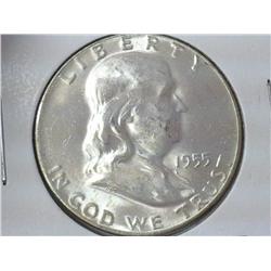 1955 Franklin Half Dollar (UNC)