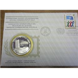 United Nations 1975 FDC With Sterling Medal