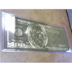 $100 Bill Done In Gold Leaf