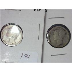 1928-D And 1928-S Mercury Dimes