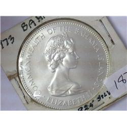 1973 Bahamas Two Dollars (UNC) .8863 OZ. ASW