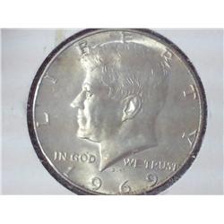 1969-D Kennedy Half Dollar (UNC) 40% Silver