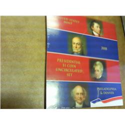2008 Presidential One Dollar Coin UNC Set P/D