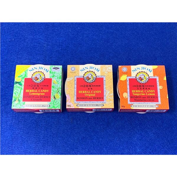 Nin Jiom Herbal Candy Lemongrass, Original and Tangerine-Lemon