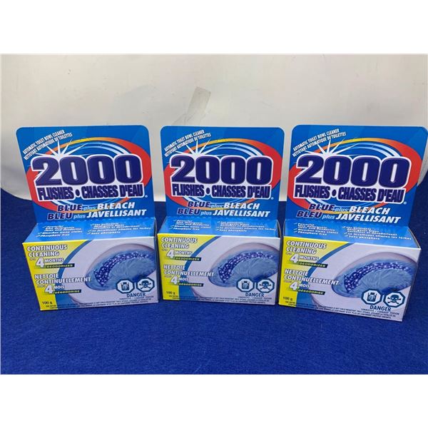 2000 Flushes Blue with Bleach (3 x 100g)