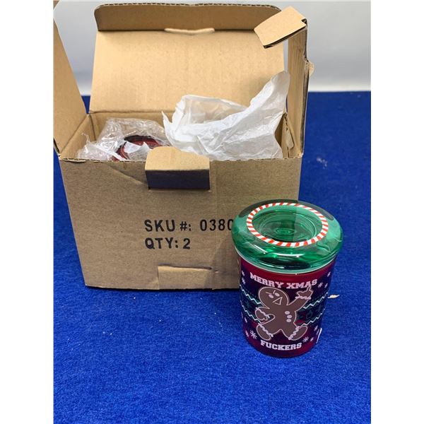 Lot of 2 NEW Novelty Adult Sealer Cups