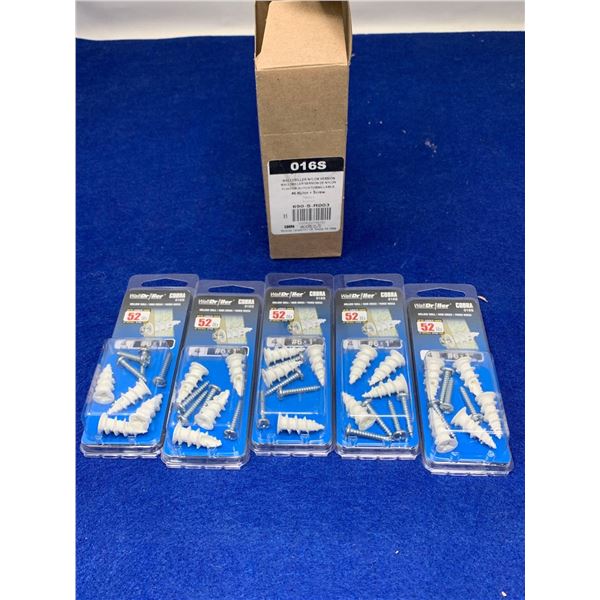 Cobra 52Lbs Drywall Ancors case lot of 5