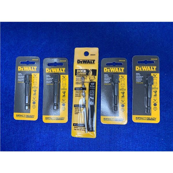 Dewalt Bits and socket adapters lot of 5
