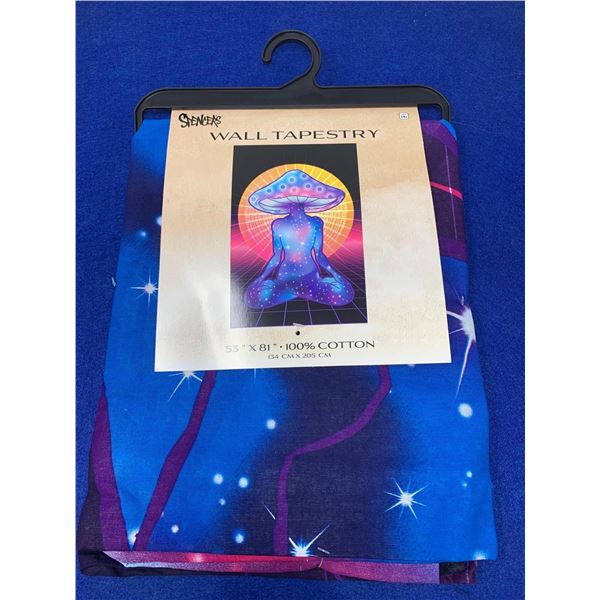 100% Cotton Mushroon Man Wall Tapestry
