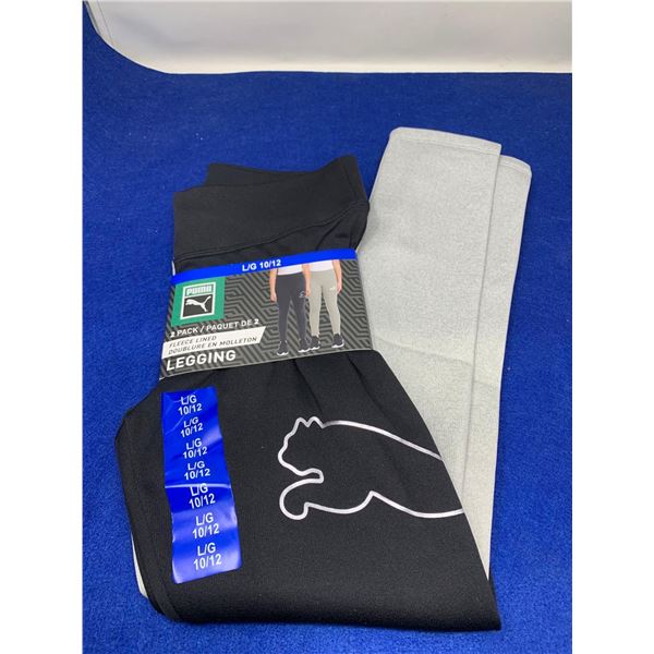 Ladies Puma Fleece Lined Leggings 2 pack Large
