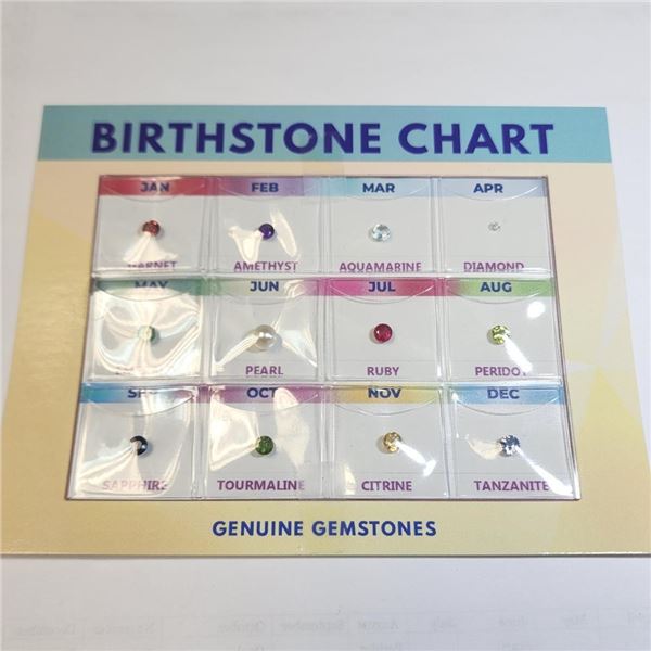 Genuine Birthstone Chart , Suggested Retail Value $300